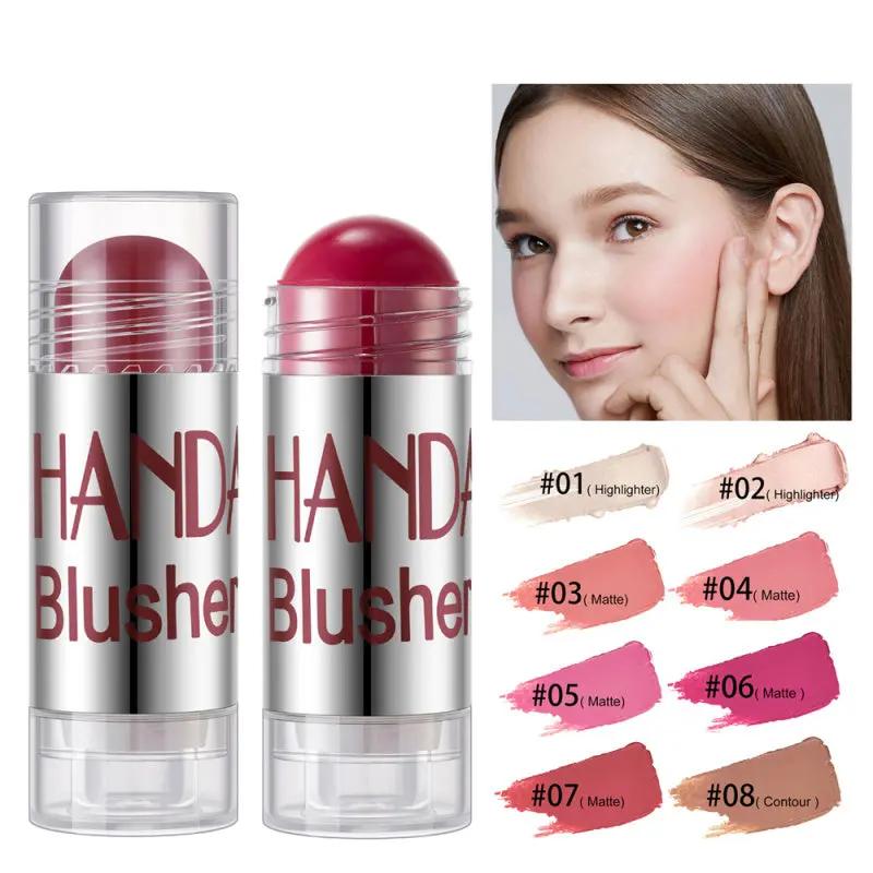 Cheek Blusher Shimmer Blush Stick Face Makeup Highlighter Bronzer Contour Cream Long-lasting Facial Make Up Cosmetics - Beyond Bougie Beauty