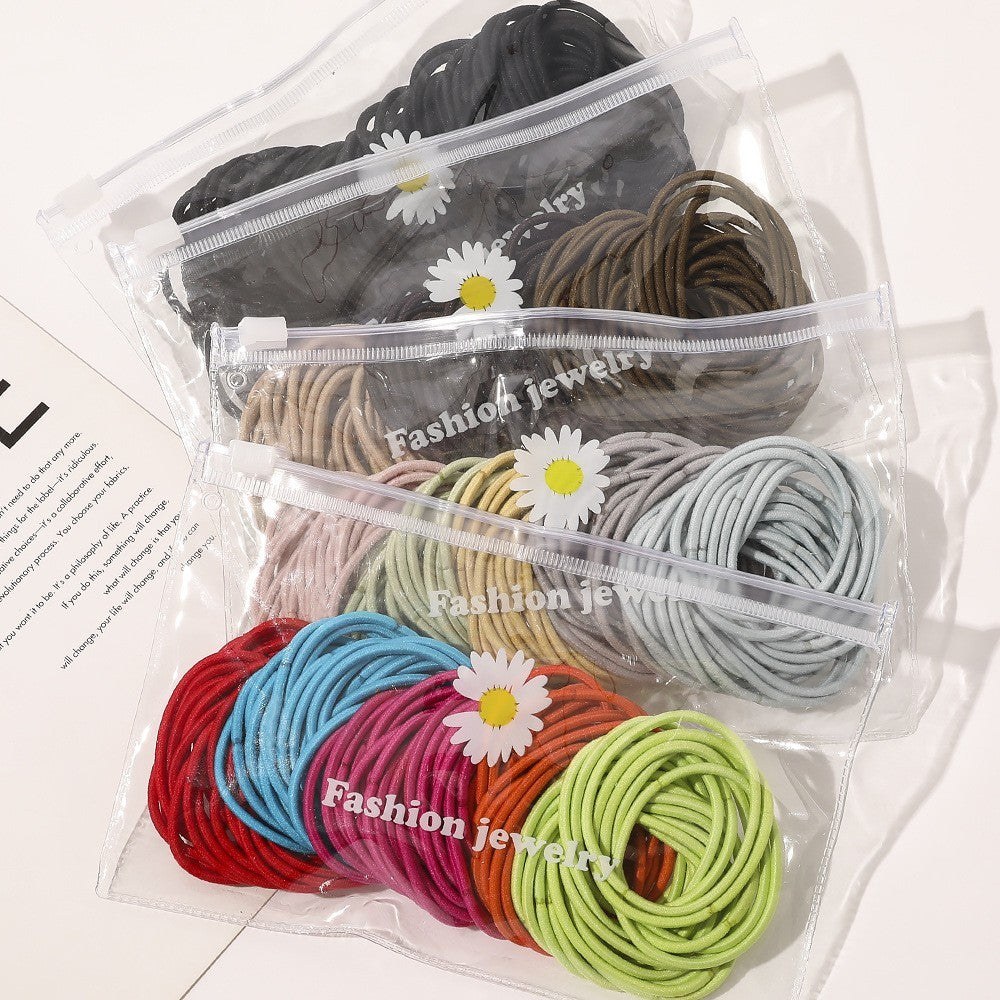 Simple Headband Bag Hairband Elastic Leather Hair Rope Suit Women