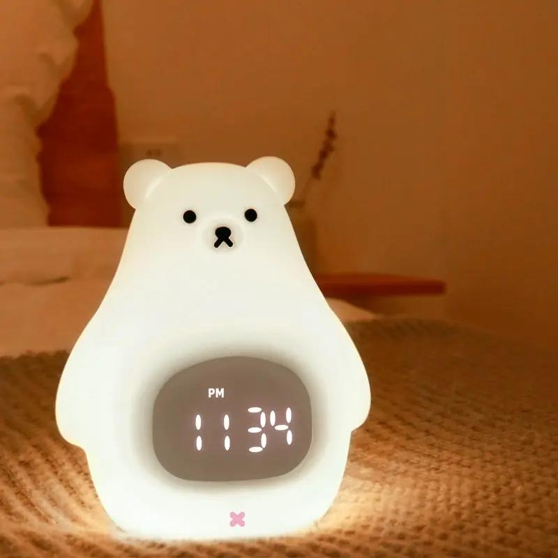 Big White Bear With Sleeping Timer Silicone Night Light - Beyond Bougie Beauty